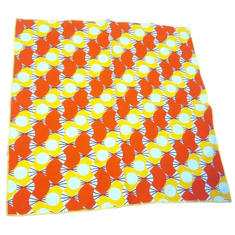Vintage Vera Neumann Geometric Table Napkins Orange Yellow White Set Of 10